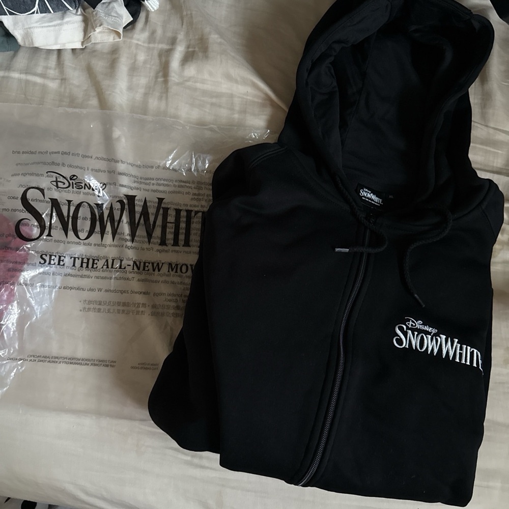 Disney Snow White Black Zip-Up Hoodie